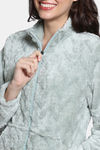 Zivame Soft Snuggles Fur Sweatshirt - Sea Form — thumbnail 5